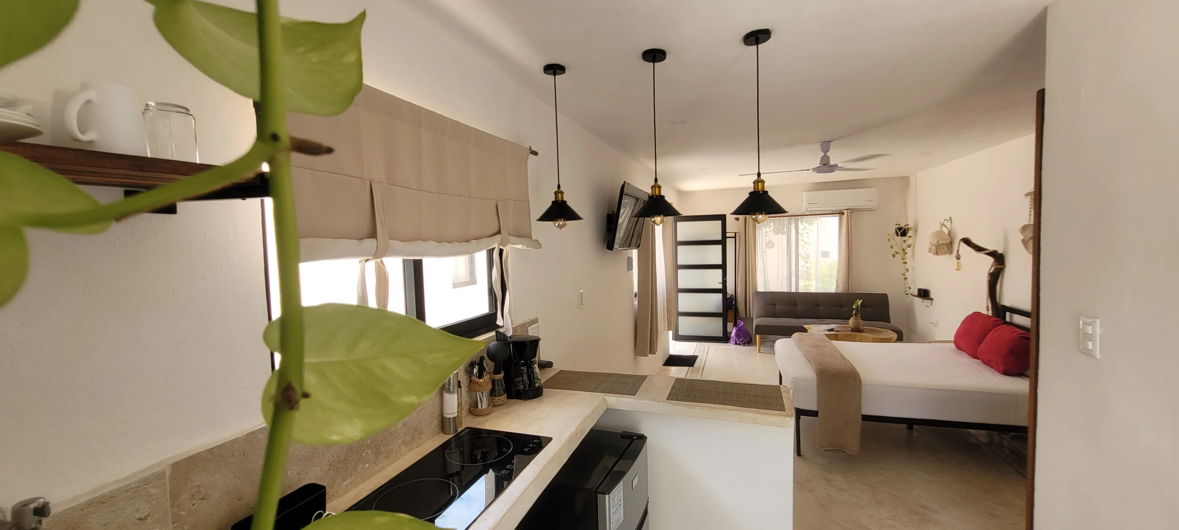 Dormitorio Suite Pakaal con plantas